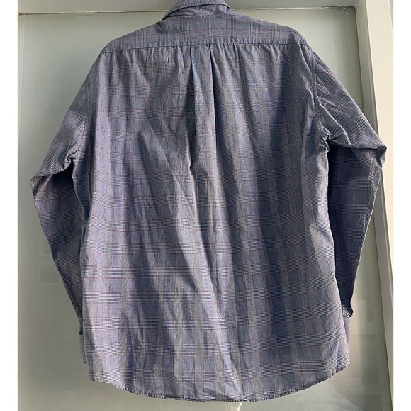 J Crew Shirt Mens Large Oarsman Plaid Blue White Button Up Pocket Casual Vintage - Picture 2 of 7